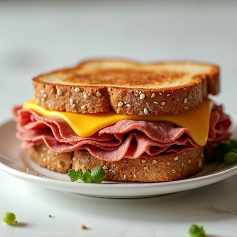 Lean Roast Beef and Sharp Cheddar Open-Face Melt