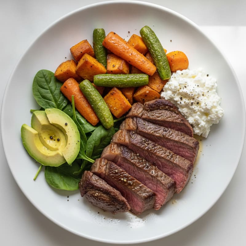 Pan-Seared Steak with Roasted Root Vegetables