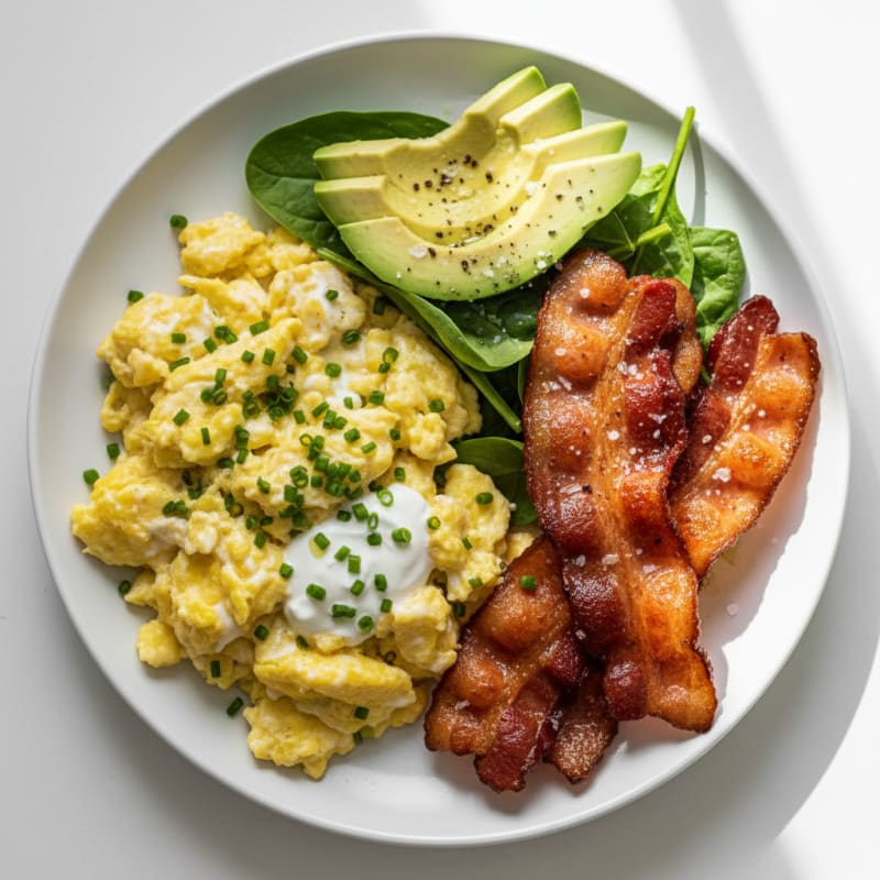Crispy Bacon and Zesty Scrambled Eggs