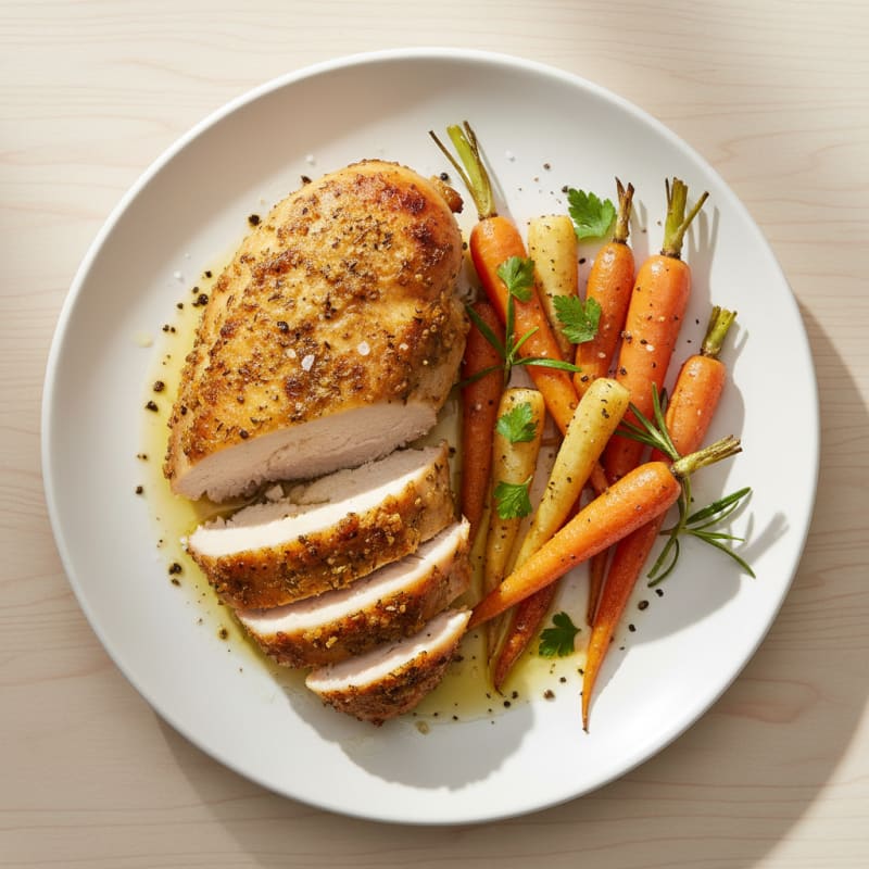 Garlic Herb Roasted Chicken with Root Vegetables