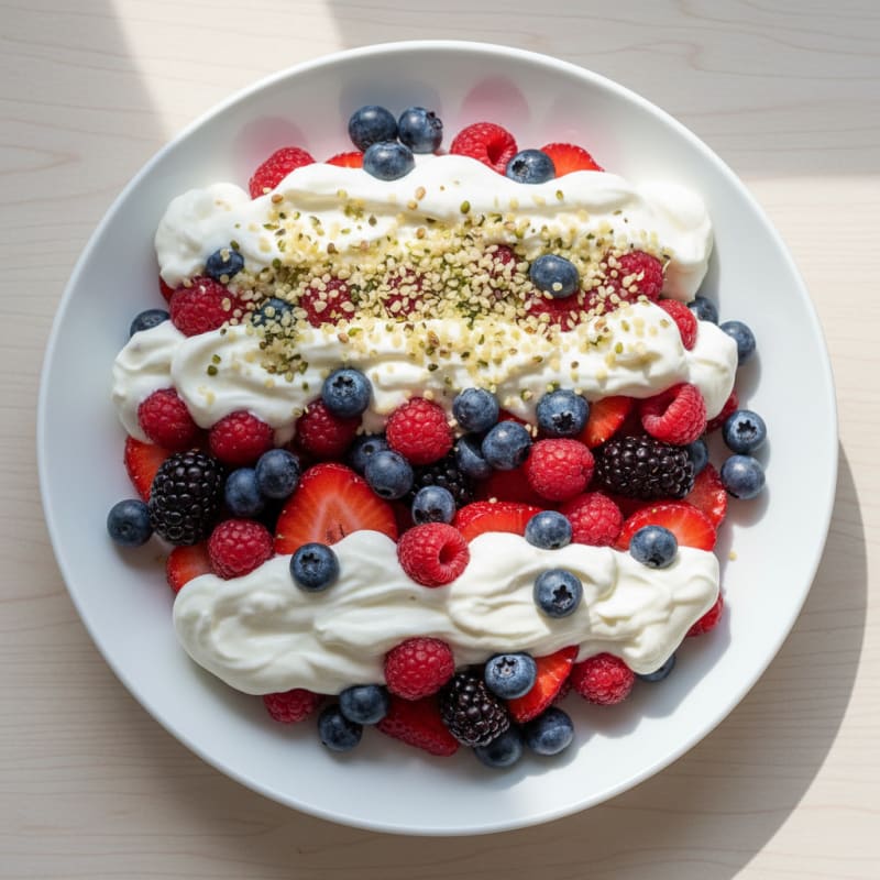 Creamy Greek Yogurt Protein Parfait with Mixed Berries