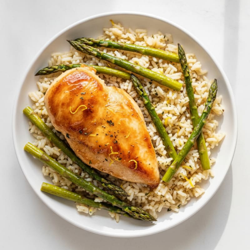 One-Pan Lemon Herb Roasted Chicken and Rice