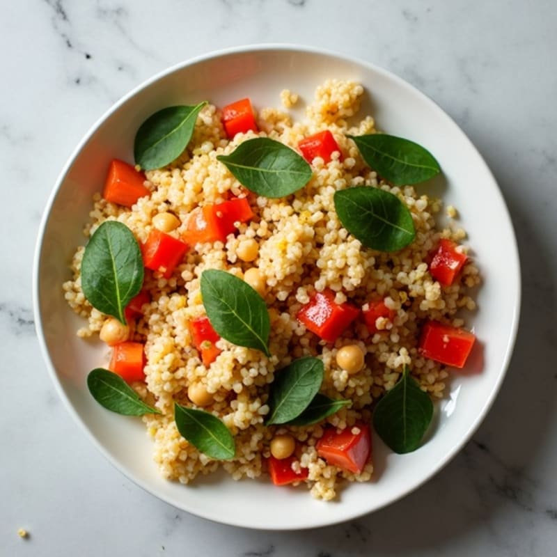 Creamy Cottage Cheese and Chickpea Stir Fry with Quinoa