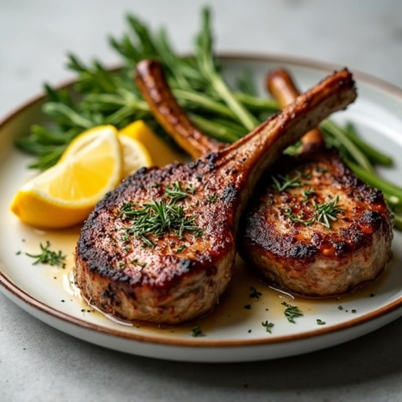Herb-Crusted Air Fryer Lamb Chops