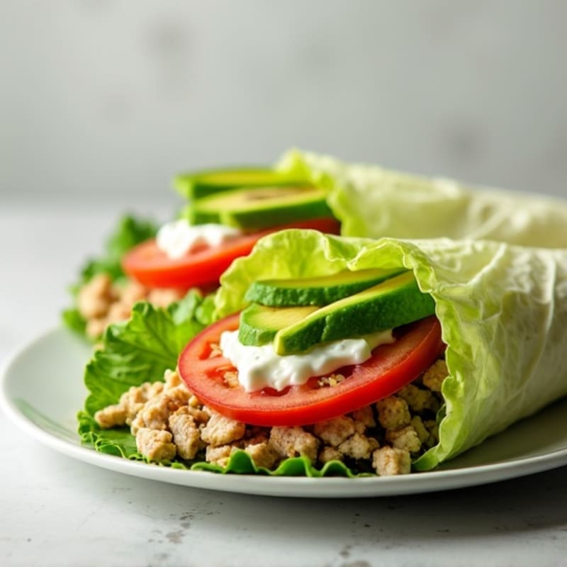 Creamy Avocado Turkey Lettuce Wrap