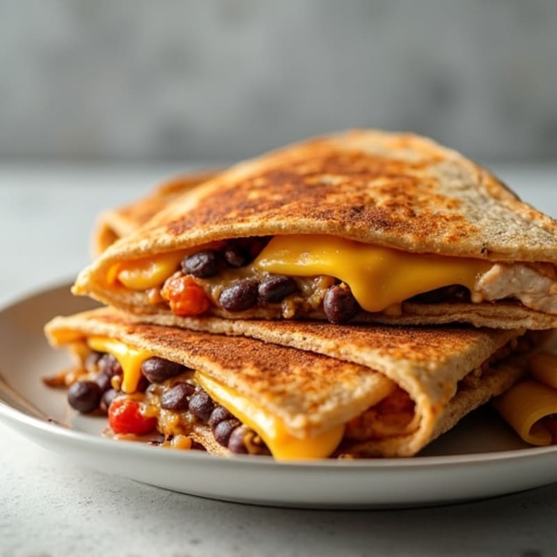 Crispy Chicken Black Bean Quesadilla