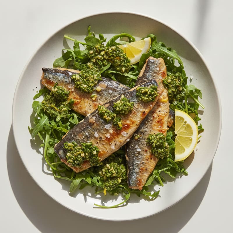 Pan-Seared Sardine with Lemon-Herb Gremolata