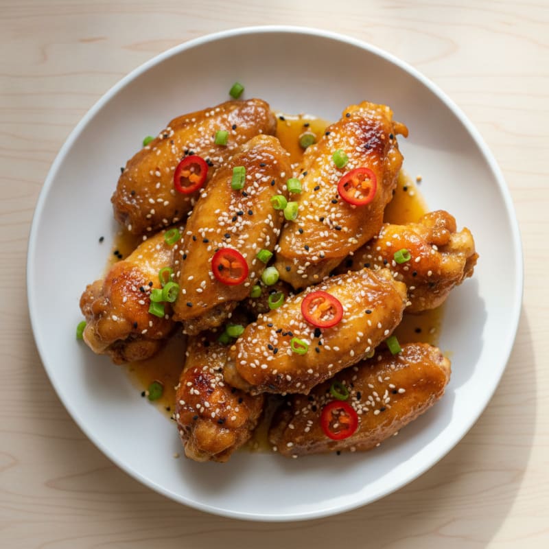Honey-Garlic Chicken Wings with Sesame