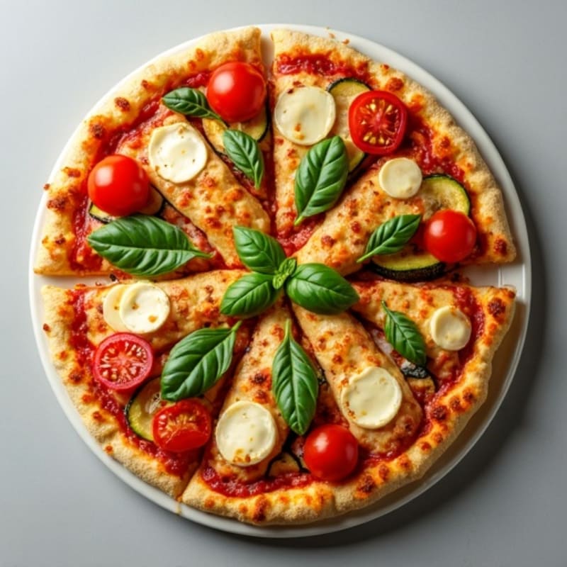 Crispy Chicken Pizza with Roasted Vegetables