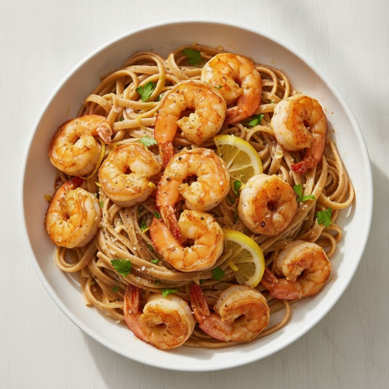 Garlic Butter Shrimp Scampi with Linguine