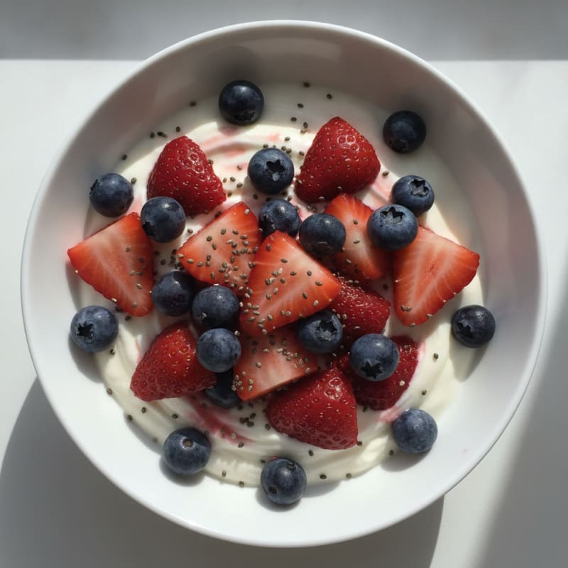 Creamy Greek Yogurt Protein Pudding with Berries