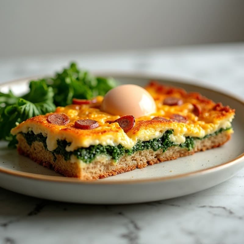Savory Sausage and Kale Baked Strata