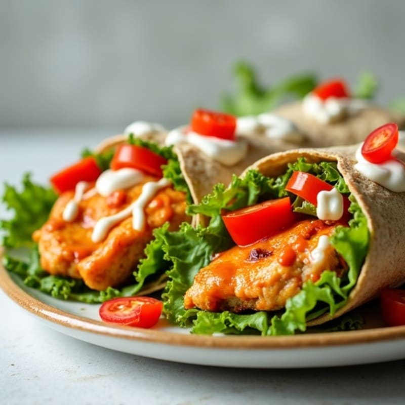 Healthy Buffalo Chicken Wraps