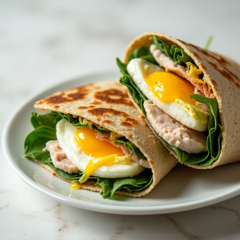 Turkey and Egg White Wrap with Spinach