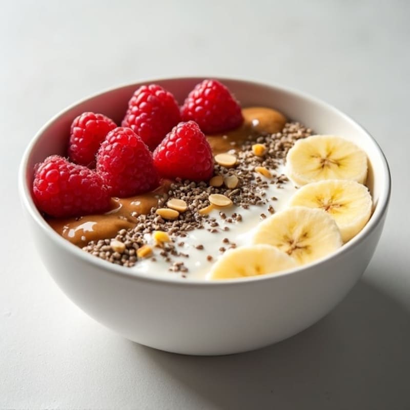 Silky Greek Yogurt Bowl with Chia Seeds and Almond Butter