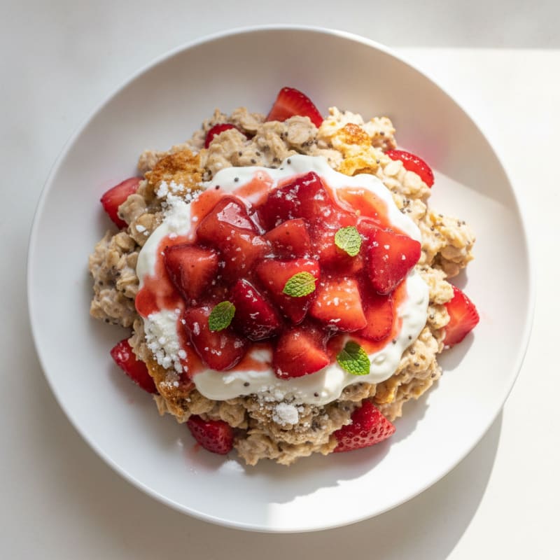 Strawberry Shortcake Overnight Oats