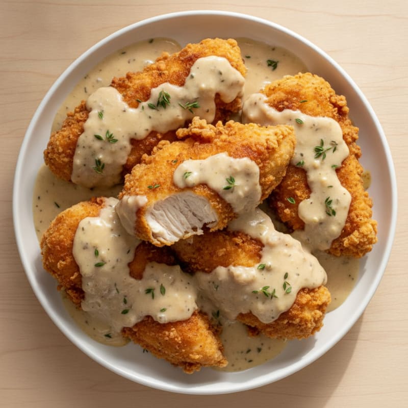 Buttermilk Fried Chicken with Creamy Gravy