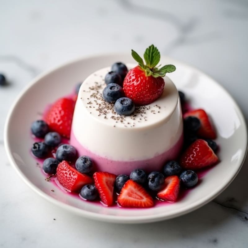 Silky Greek Yogurt Protein Mousse with Mixed Berries
