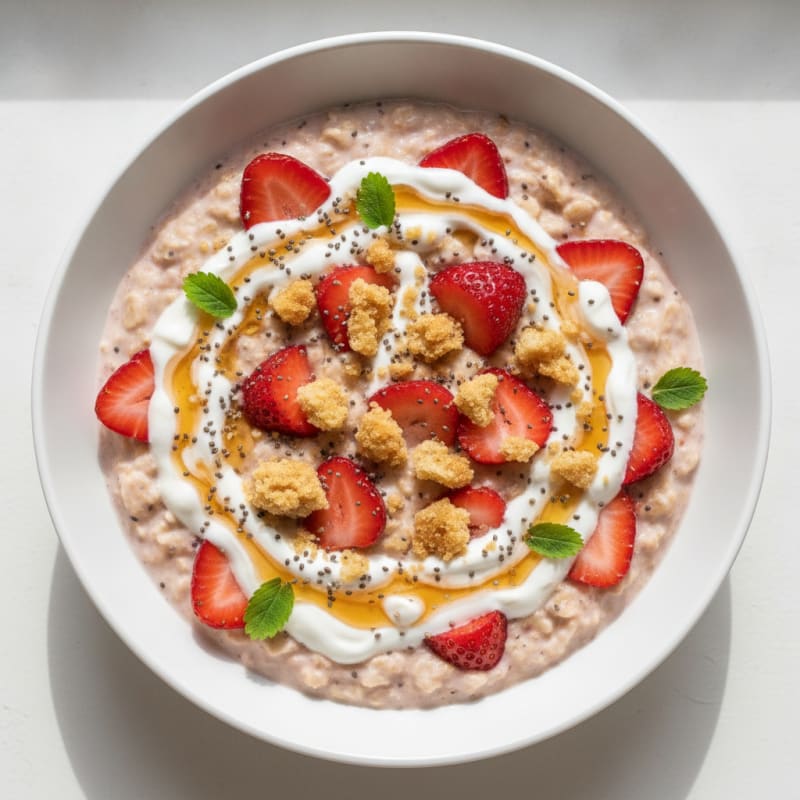 Strawberry Shortcake Overnight Oats