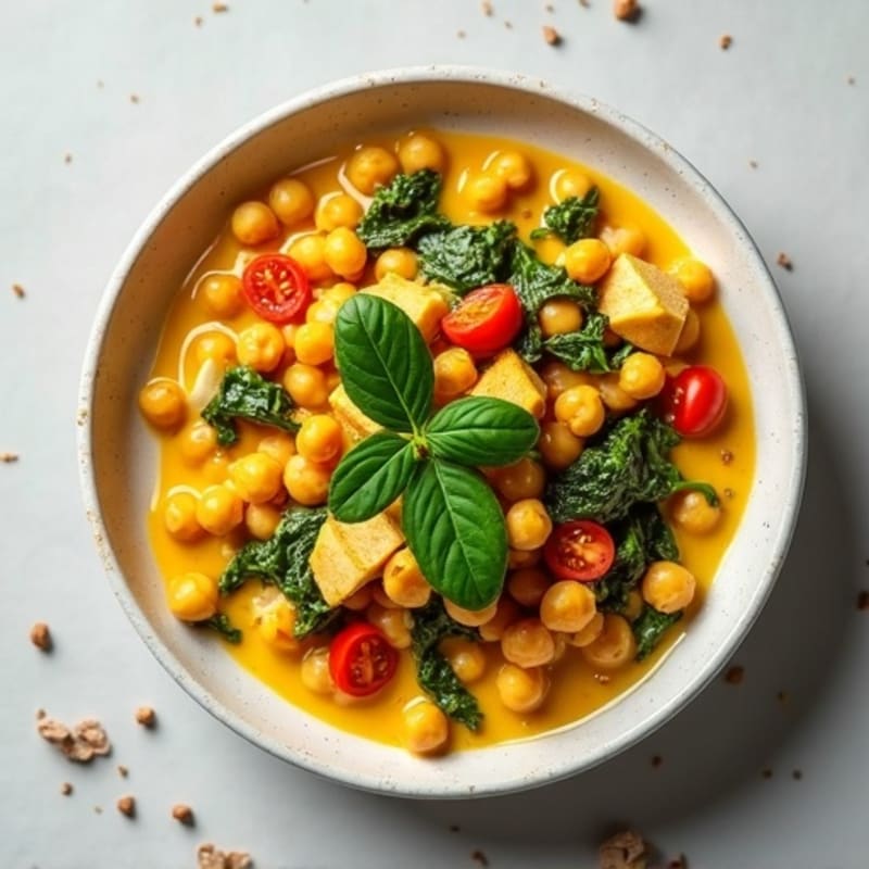 Creamy Coconut Chickpea and Spinach Curry