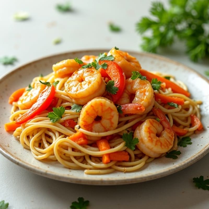 Shrimp Peanut-Lime Noodle Stir-Fry