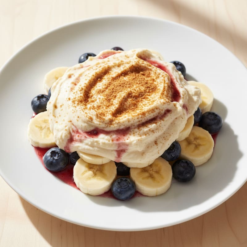 Creamy Plant Protein Banana and Berry Parfait