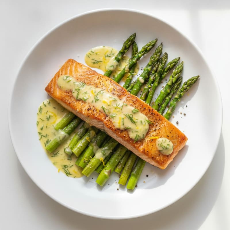 Pan-Seared Salmon with Lemon-Dill Sauce