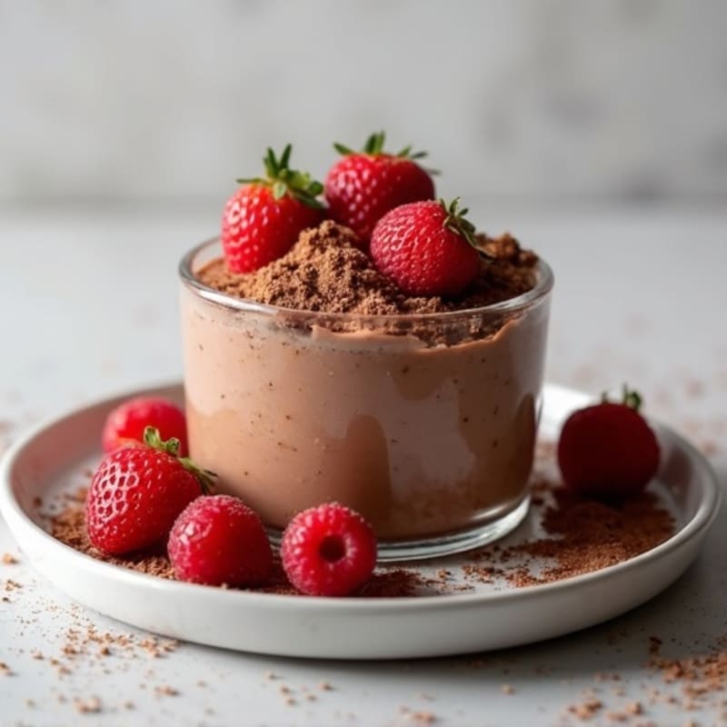 Silky Chocolate Protein Pudding with Chia Seeds