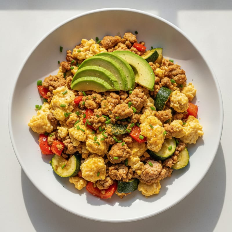 Breakfast Scramble with Roasted Vegetables