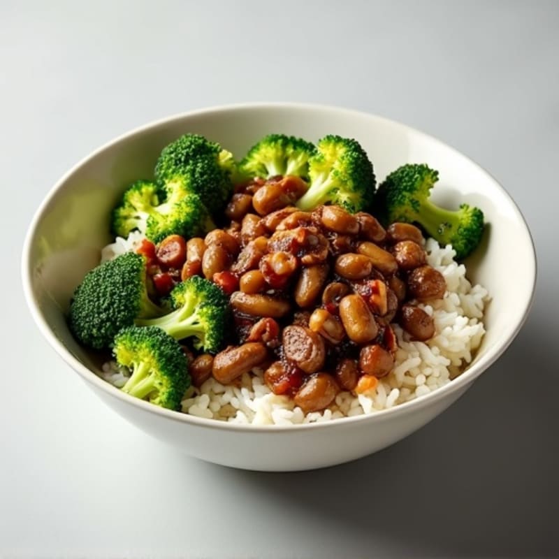 Ginger-Garlic Beef and Broccoli Rice Bowl