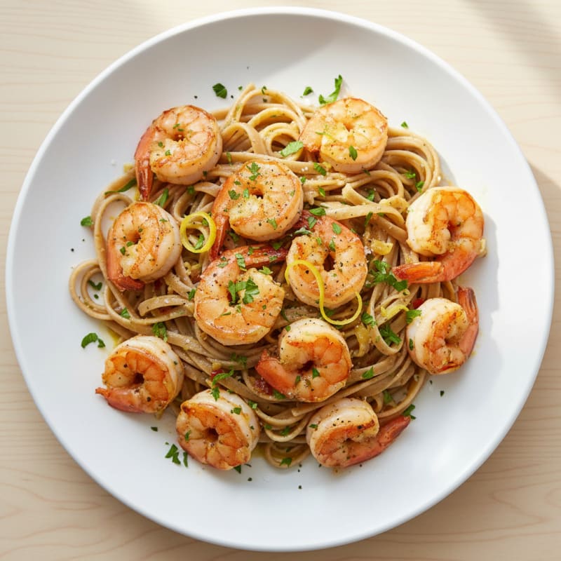 Zesty Garlic Shrimp Scampi with Linguine
