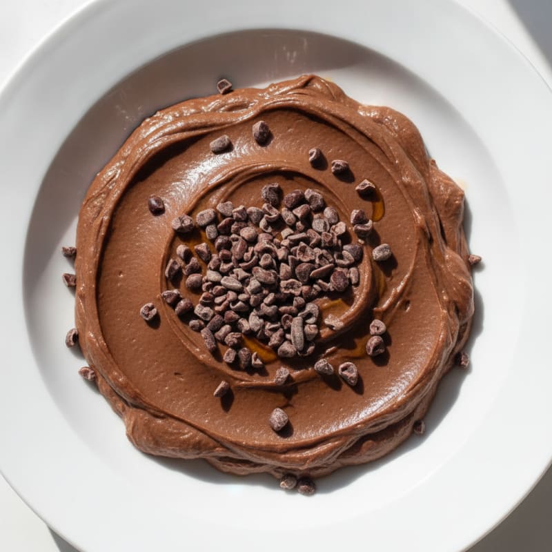 Silky Chocolate Protein Pudding with Crunchy Cacao Nibs