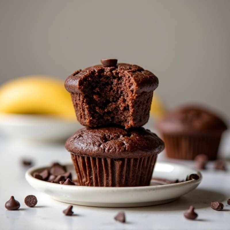 Double Chocolate Protein Power Muffins