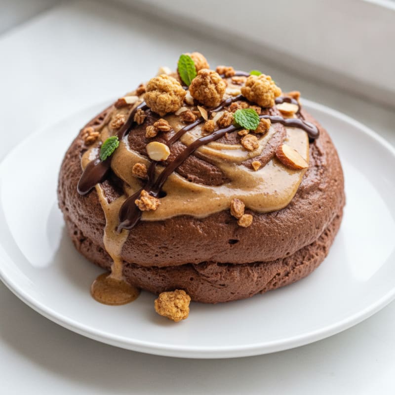 Silky Chocolate Protein Mousse with Almond Butter