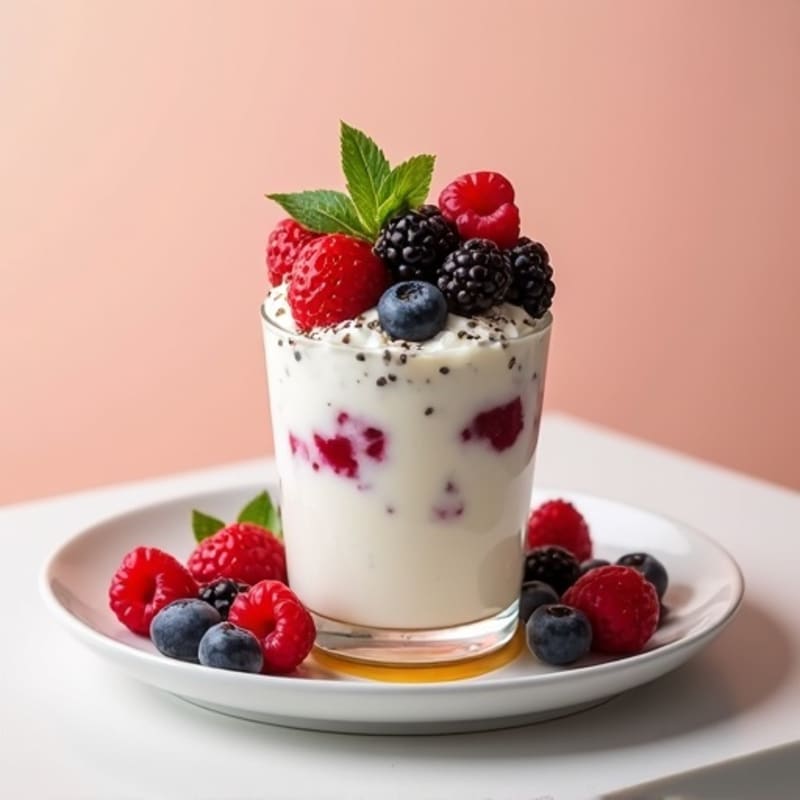 Creamy Greek Yogurt Parfait with Mixed Berries and Chia Seeds