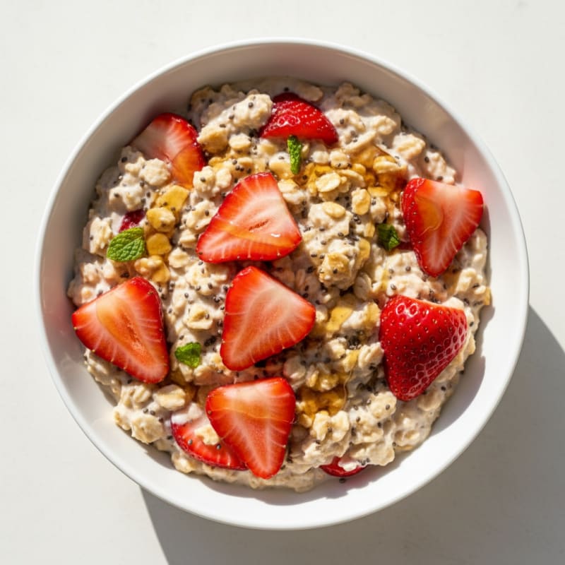 Strawberry Shortcake Overnight Oats