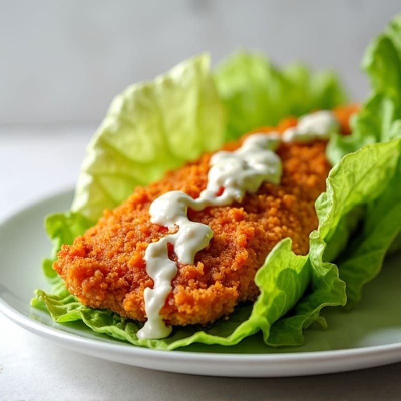 Crispy Buffalo Chicken Lettuce Wrap