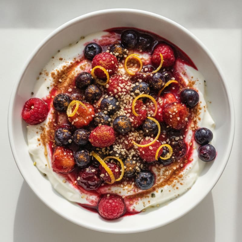 Mixed Berry Compote with Citrus Zest