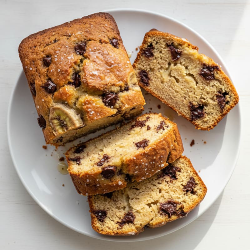 Almond Flour Banana Chocolate Chip Loaf