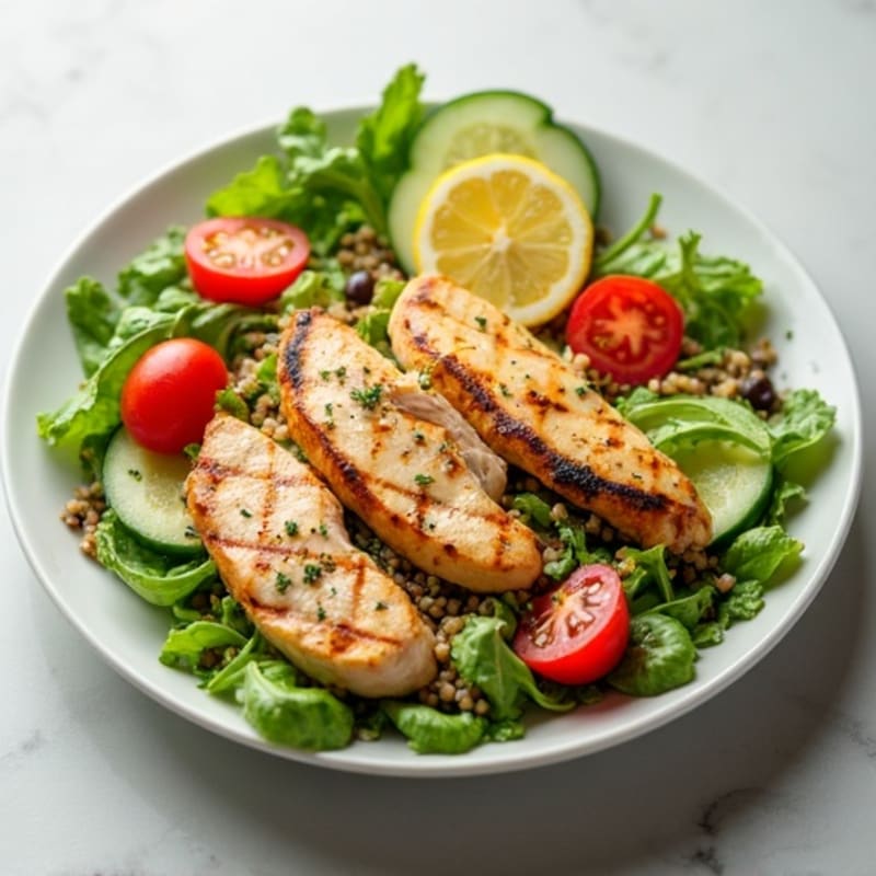 Grilled Chicken and Quinoa Salad with Lemon Vinaigrette