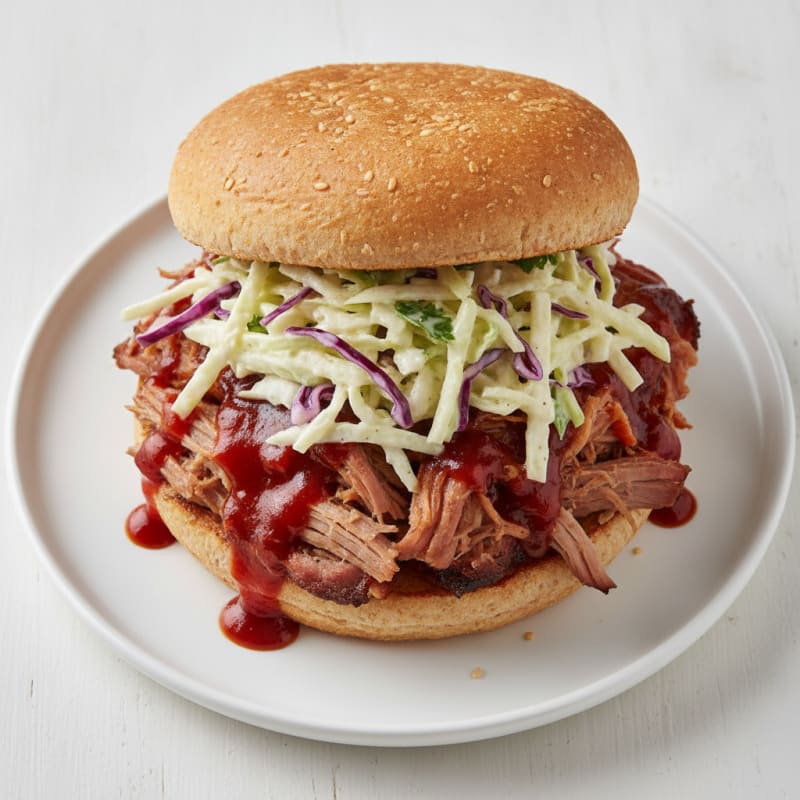 Slow-Smoked BBQ Pulled Pork Sandwich