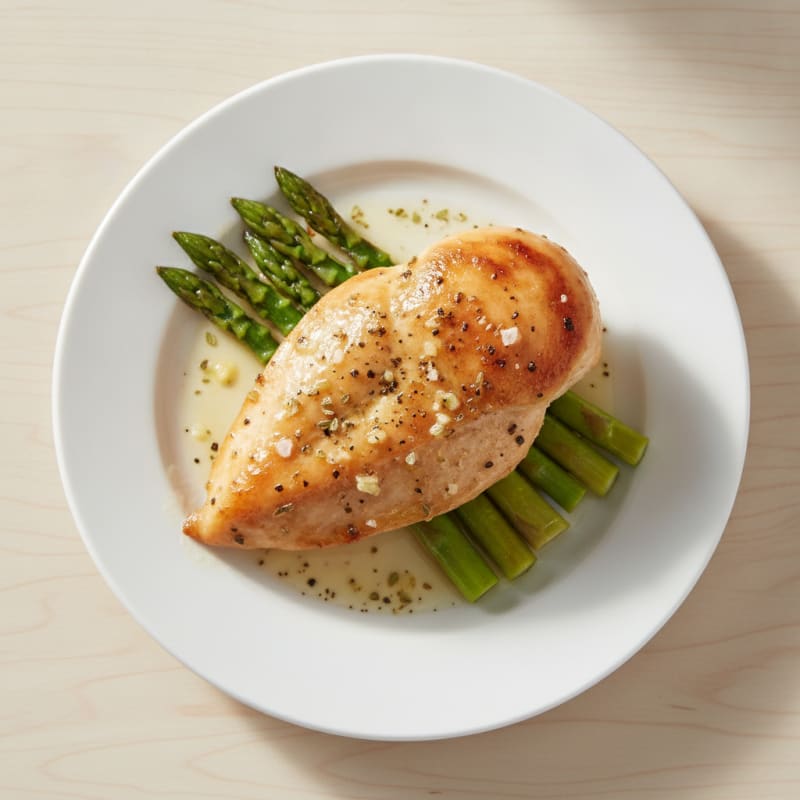Lemon-Herb Roasted Chicken with Asparagus