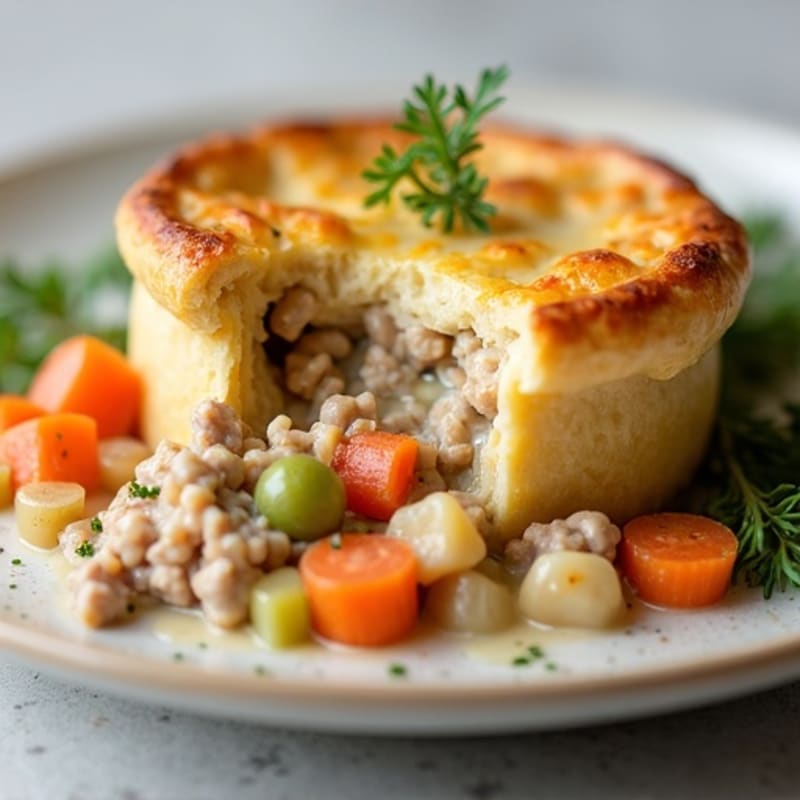 Creamy Turkey Pot Pie with Root Vegetables