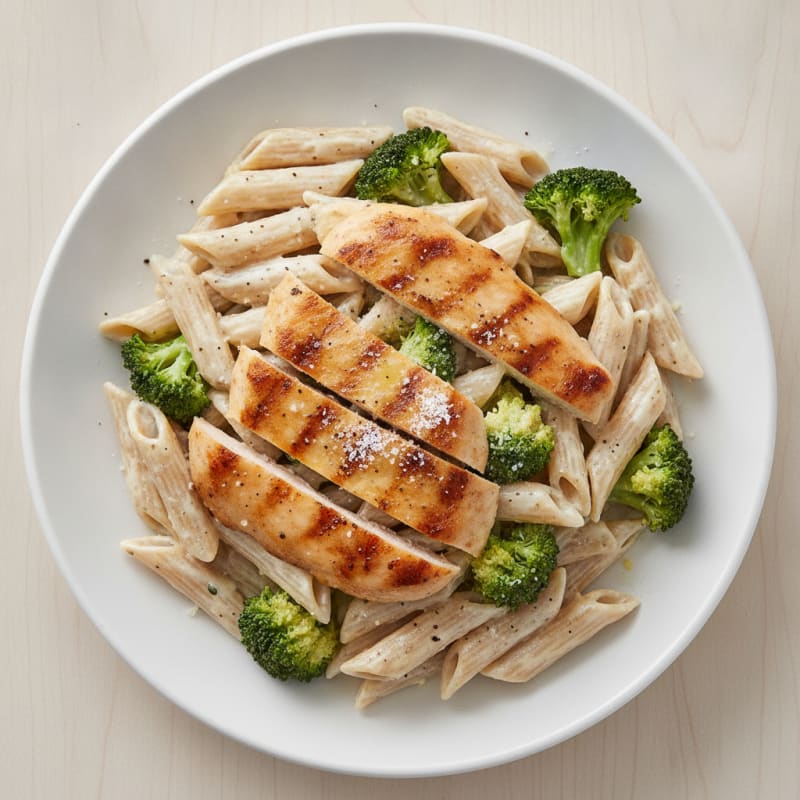 Chicken Alfredo Pasta with Broccoli