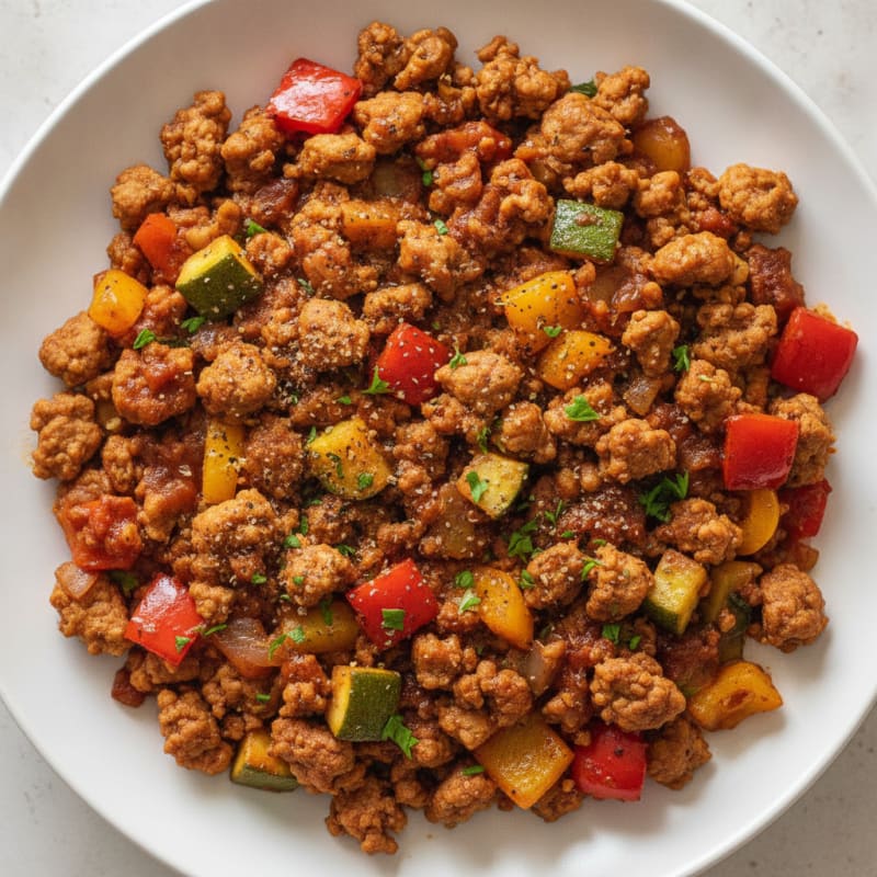 Savory Ground Turkey Skillet