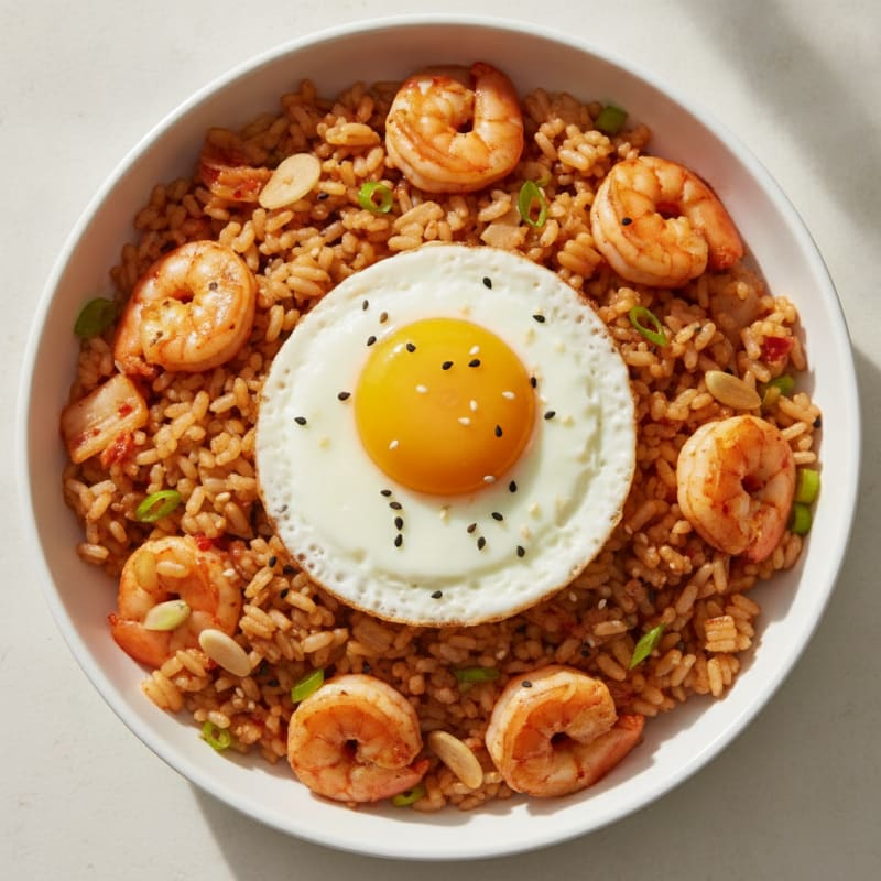 Kimchi Fried Rice with Fried Egg