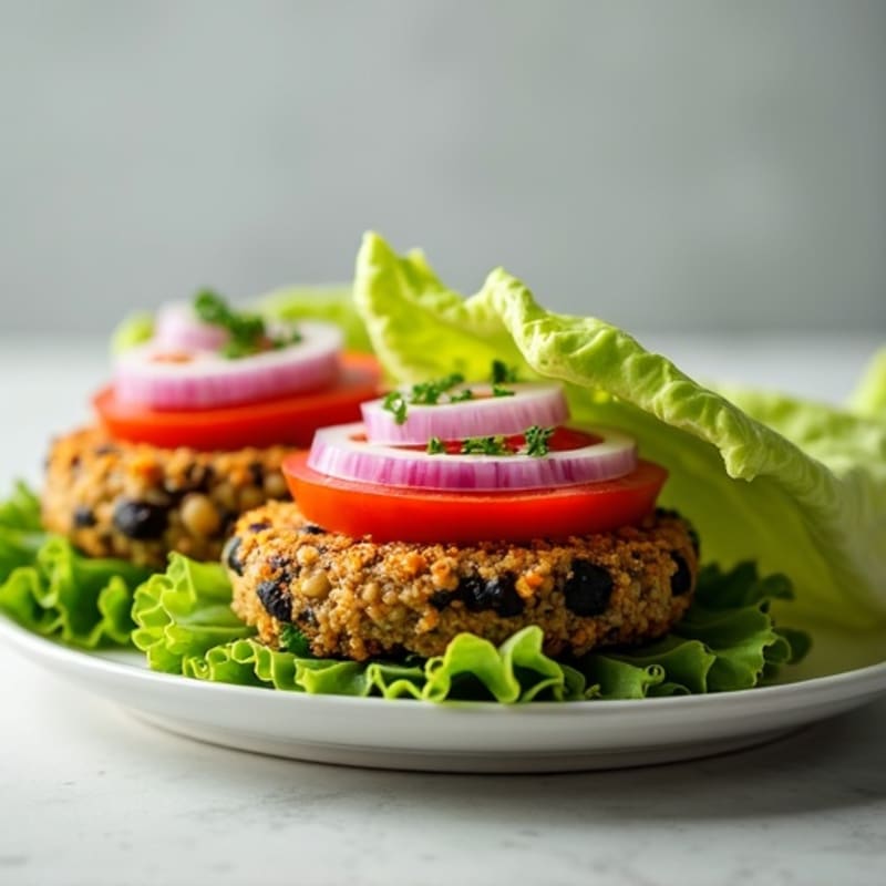 Crispy Veggie Burger Lettuce Wraps