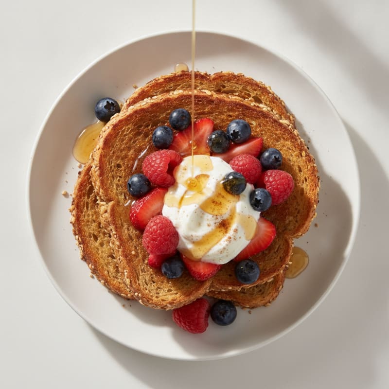 Classic French Pain Perdu with Berries