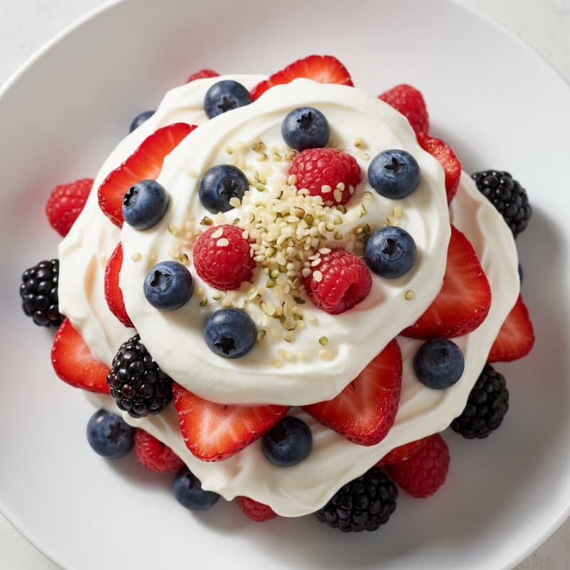Greek Yogurt Protein Parfait with Mixed Berries