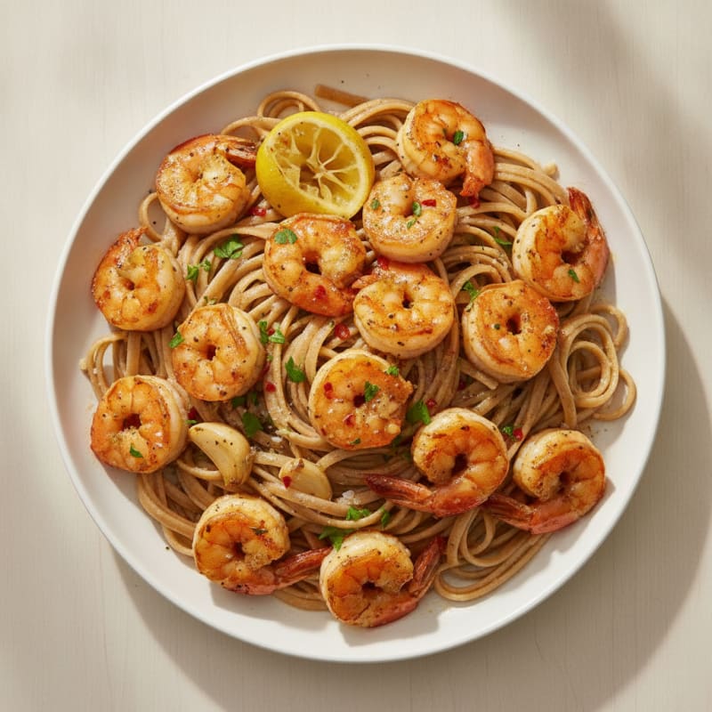 Garlic Butter Shrimp Scampi with Linguine